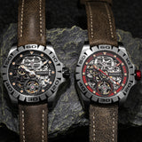 Boderry Watch Co. URBAN SKELETON(TITANIUM) V2.0-Silver Hands - Hi-beat(28,800 bph) with 72 hrs Power-reserve Automatic Watch | Black Dial, view 3