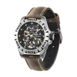 Boderry Watch Co. URBAN SKELETON(TITANIUM) V2.0-Silver Hands - Hi-beat(28,800 bph) with 72 hrs Power-reserve Automatic Watch | Black Dial, view 6