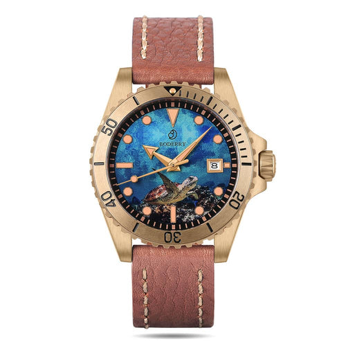 Boderry Watch Co. SEATURTLE.OCEAN(BRONZE) - Automatic Bronze Diving Watch | SeaTurtle Limited Edition[150]