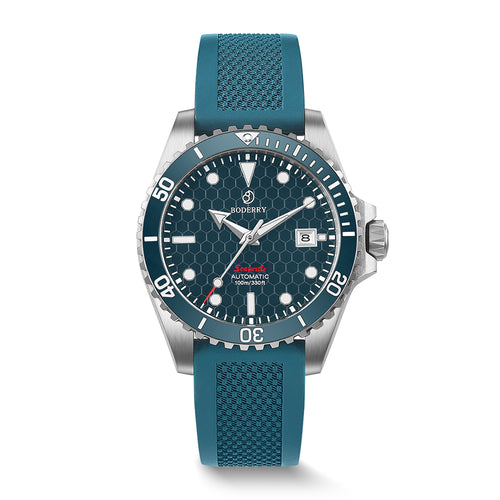 Boderry Watch Co. SEATURTLE.OCEAN(TITANIUM) - Automatic Titanium Diver Watch | Sea Blue