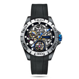 Boderry Watch Co. URBAN SKELETON(BLACK CASE)- 3-Hand Hi-beat(28,800 bph) with 72 hrs Power-reserve Automatic Watch, view 5