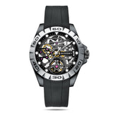 Boderry Watch Co. URBAN SKELETON(BLACK CASE)- 3-Hand Hi-beat(28,800 bph) with 72 hrs Power-reserve Automatic Watch, view 6