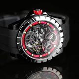 Boderry Watch Co. WINDMILL - Original Skeleton Hi-beat(28,800 bph) with 72 hrs Power-reserve Automatic Watch | Red Dial & Leather Strap, view 3