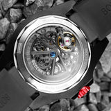 Boderry Watch Co. WINDMILL - Original Skeleton Hi-beat(28,800 bph) with 72 hrs Power-reserve Automatic Watch | Red Dial & Leather Strap, view 5
