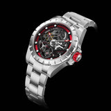 Boderry Watch Co. WINDMILL - Original Skeleton Hi-beat(28,800 bph) with 72 hrs Power-reserve Automatic Watch | Red Dial & Bracelet, view 5