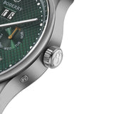 Boderry Watch Co. THE CHECKMATE - Complication Automatic Watch with Date,Day,Month Display -Emerald & Bracelet, view 3