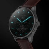Boderry Watch Co. THE CHECKMATE - Complication Automatic Watch with Date,Day,Month Display -Emerald & Bracelet, view 6