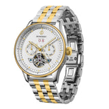 Boderry Watch Co. THE CHECKMATE - Complication Automatic Watch with Date,Day,Month Display -White Gold & Two Tone Bracelet, view 3