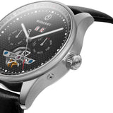 Boderry Watch Co. THE CHECKMATE - Complication Automatic Watch with Date,Day,Month Display -Obsidian & Bracelet, view 3