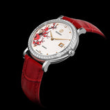 Boderry Watch Co. FLOWER - Swiss Quartz Movement Watch | Silver & Plum Blossom, view 2