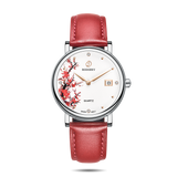 Boderry Watch Co. FLOWER - Swiss Quartz Movement Watch | Silver & Plum Blossom, view 3