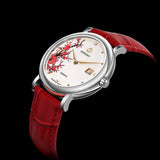 Boderry Watch Co. FLOWER - Swiss Quartz Movement Watch | Silver & Plum Blossom, view 4