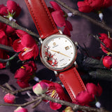 Boderry Watch Co. FLOWER - Swiss Quartz Movement Watch | Silver & Plum Blossom, view 5