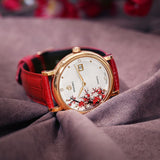 Boderry Watch Co. FLOWER - Swiss Quartz Movement Watch | Rose Gold & Plum Blossom, view 3
