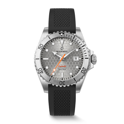 Boderry Watch Co. SEATURTLE.OCEAN(TITANIUM) - Automatic Titanium Diver Watch | Titanium Gray