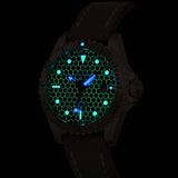 Boderry Watch Co. SEATURTLE.OCEAN(BRONZE) - Automatic Bronze Diver Watch | Red/FKM Rubber, view 2