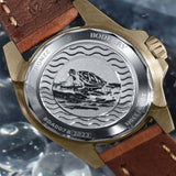 Boderry Watch Co. SEATURTLE.OCEAN(BRONZE) - Automatic Bronze Diver Watch | Red/FKM Rubber, view 6
