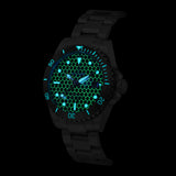Boderry Watch Co. SEATURTLE.OCEAN(TITANIUM) - Automatic Titanium Diver Watch | Black/Ti-bracelet, view 3