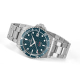 Boderry Watch Co. SEATURTLE.OCEAN(TITANIUM) - Automatic Titanium Diver Watch | Sea Blue/Ti-bracelet, view 3