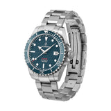 Boderry Watch Co. SEATURTLE.OCEAN(TITANIUM) - Automatic Titanium Diver Watch | Sea Blue/Ti-bracelet, view 4