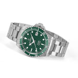 Boderry Watch Co. SEATURTLE.OCEAN(TITANIUM) - Automatic Titanium Diver Watch | Turtle Green/Ti-bracelet, view 4