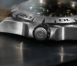 Boderry Watch Co. URBAN SKELETON(TITANIUM) Ver 2.0-Silver Hands - 3-Hand Hi-beat(28,800 bph) with 72 hrs Power-reserve Automatic Watch | Blue Dial, view 3