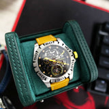 Boderry Watch Co. URBAN SKELETON(TITANIUM) Ver 2.0-Silver Hands - 3-Hand Hi-beat(28,800 bph) with 72 hrs Power-reserve Automatic Watch | Yellow Dial, view 6