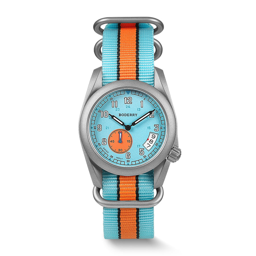 Boderry Watch Co. VOYAGER 38 - 100M Waterproof Titanium Field Watch | 917G