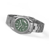 Boderry Watch Co. VOYAGER 38 - 100M Waterproof Titanium Field Watch | Green-bracelet, view 4