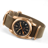 Boderry Watch Co. VOYAGER - 100M Waterproof Bronze Automatic Field Watch | Black, view 5