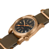 Boderry Watch Co. VOYAGER - 100M Waterproof Bronze Automatic Field Watch | Black, view 6