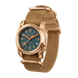 Boderry Watch Co. VOYAGER - 100M Waterproof Bronze Automatic Field Watch | Sandstone Green, view 3
