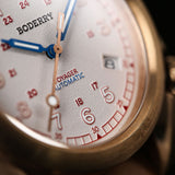 Boderry Watch Co. VOYAGER - 100M Waterproof Bronze Automatic Field Watch | White, view 2