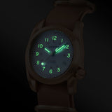 Boderry Watch Co. VOYAGER - 100M Waterproof Bronze Automatic Field Watch | White, view 3
