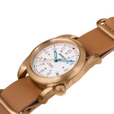 Boderry Watch Co. VOYAGER - 100M Waterproof Bronze Automatic Field Watch | White, view 6