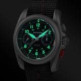 Boderry Watch Co. VOYAGER Chronograph - Titanium Mechanical Field Watch, 100M Water Resistant | Black, view 2