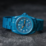Boderry Watch Co. VOYAGER S72 – 72-Hour Power Reserve Titanium Automatic Field Watch, 100M Water Resistant | Cerulean Blue/Bracelet, view 3