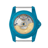 Boderry Watch Co. VOYAGER S72 – 72-Hour Power Reserve Titanium Automatic Field Watch, 100M Water Resistant | Cerulean Blue/Bracelet, view 4