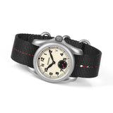 Boderry Watch Co. VOYAGER S72 – 72-Hour Power Reserve Titanium Automatic Field Watch, 100M Water Resistant | Cream, view 3