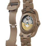 Boderry Watch Co. VOYAGER S72 – 72-Hour Power Reserve Titanium Automatic Field Watch, 100M Water Resistant | Desert Tan/Bracelet, view 4