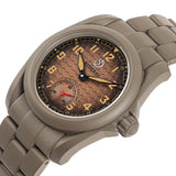 Boderry Watch Co. VOYAGER S72 – 72-Hour Power Reserve Titanium Automatic Field Watch, 100M Water Resistant | Desert Tan/Bracelet, view 5