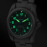 Boderry Watch Co. VOYAGER S72 – 72-Hour Power Reserve Titanium Automatic Field Watch, 100M Water Resistant | Grey/Bracelet, view 3