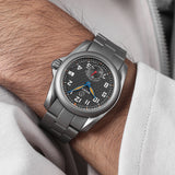 Boderry Watch Co. VOYAGER S72 – 72-Hour Power Reserve Titanium Automatic Field Watch, 100M Water Resistant | Grey/Bracelet, view 4
