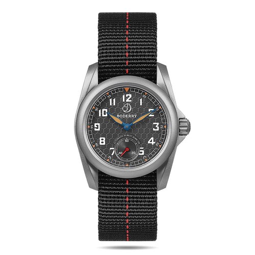Boderry Watch Co. VOYAGER S72 – 72-Hour Power Reserve Titanium Automatic Field Watch, 100M Water Resistant | Grey