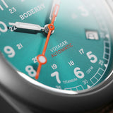 Boderry Watch Co. VOYAGER - 100M Waterproof Titanium Automatic Field Watch | Peacock Green-bracelet, view 6