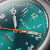Boderry Watch Co. VOYAGER - 100M Waterproof Titanium Automatic Field Watch | Peacock Green, view 2
