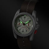 Boderry Watch Co. VOYAGER Chronograph - Titanium Mechanical Field Watch, 100M Water Resistant | Cream, view 5