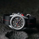 Boderry Watch Co. VOYAGER Chronograph - Titanium Mechanical Field Watch, 100M Water Resistant | Grey/Bracelet, view 2