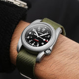 Boderry Watch Co. VOYAGER - 100M Waterproof Titanium Automatic Field Watch | Black/ArmyGreen, view 2