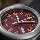 Boderry Watch Co. VOYAGER - 100M Waterproof Titanium Automatic Field Watch | Claret-Day,Date, view 5